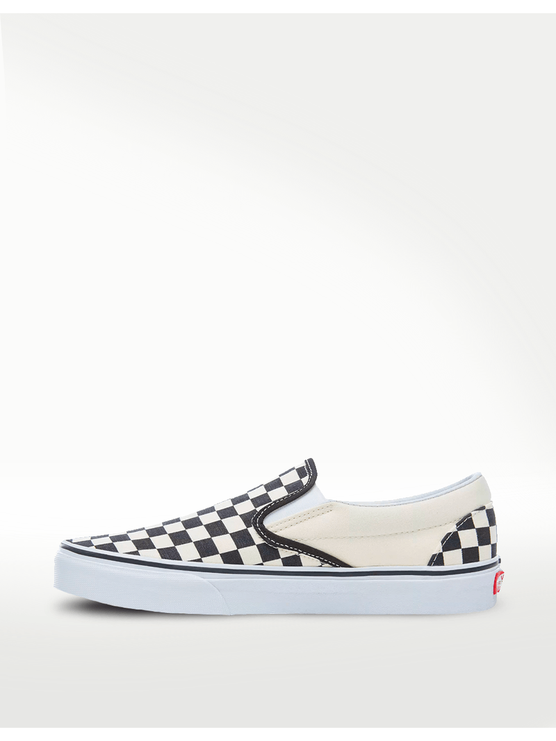 Mixed checkerboard cheap vans slip ons