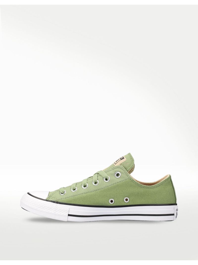 Green converse all star low best sale