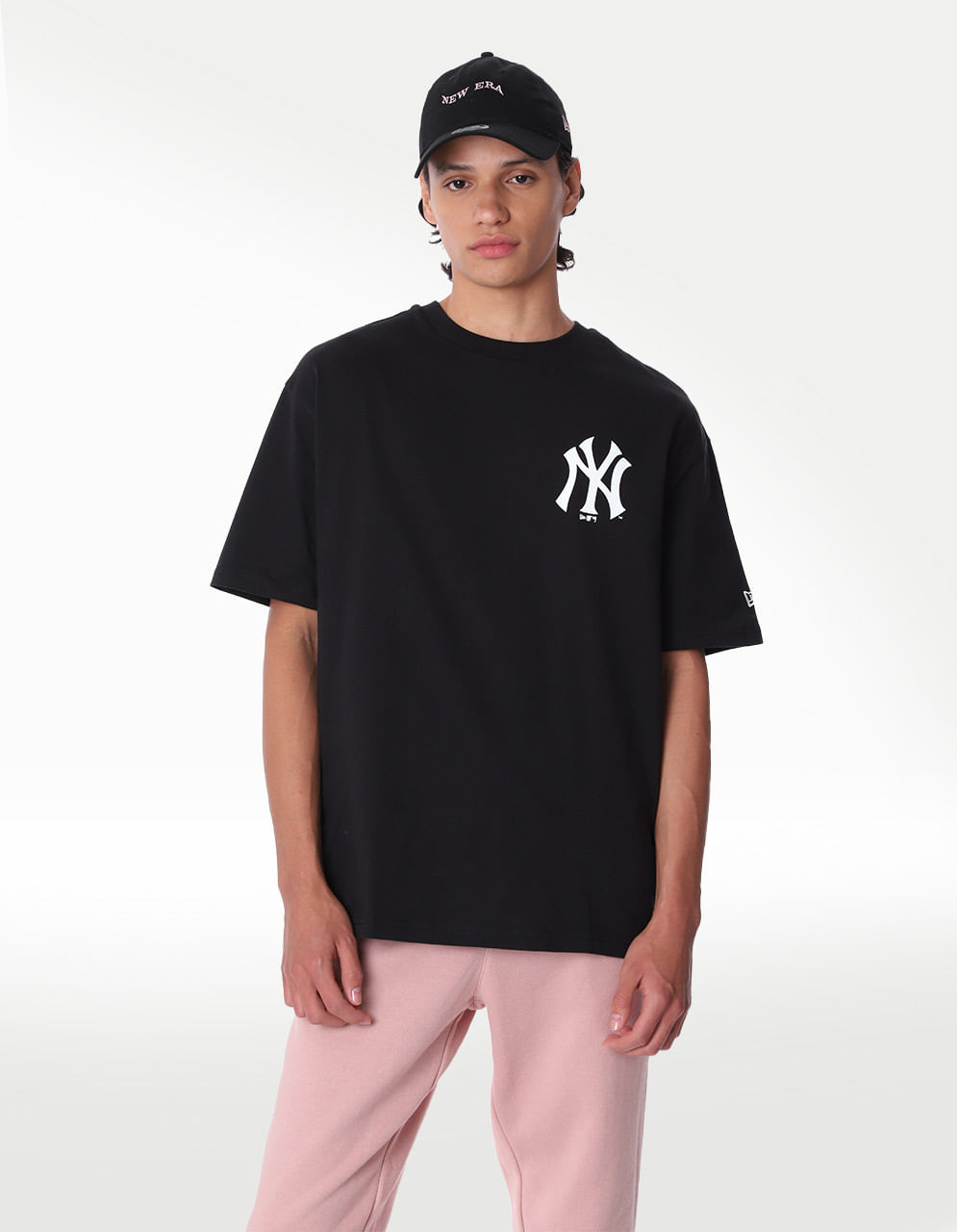 NEW ERA NEW YORK YANKEES MLB FLORAL GRAPHIC BLACK OVERSIZED T-SHIRT 60332266