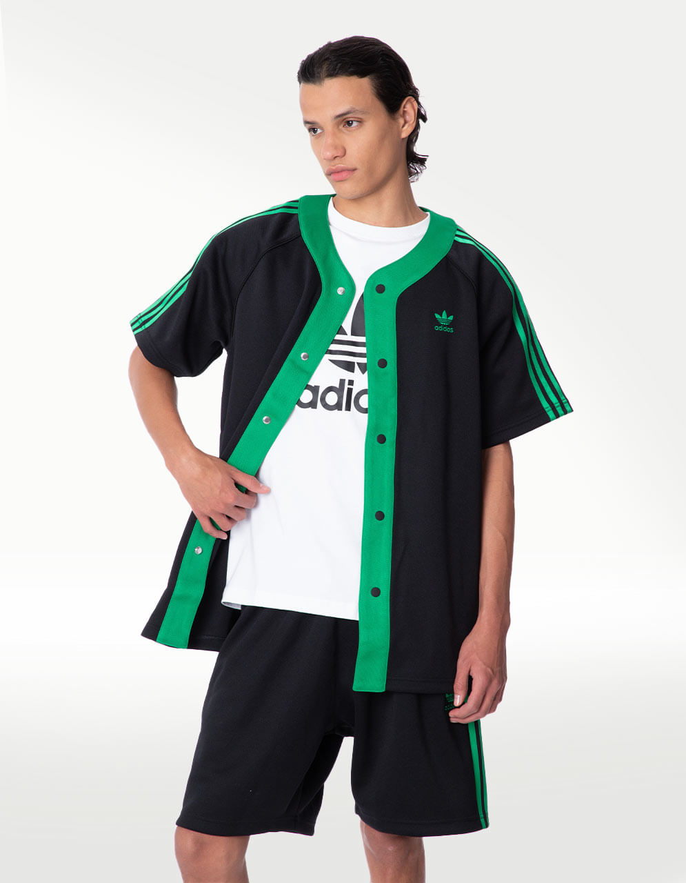 adidas Originals Adicolor Classics + Unisex Baseball Shirt Black II5782