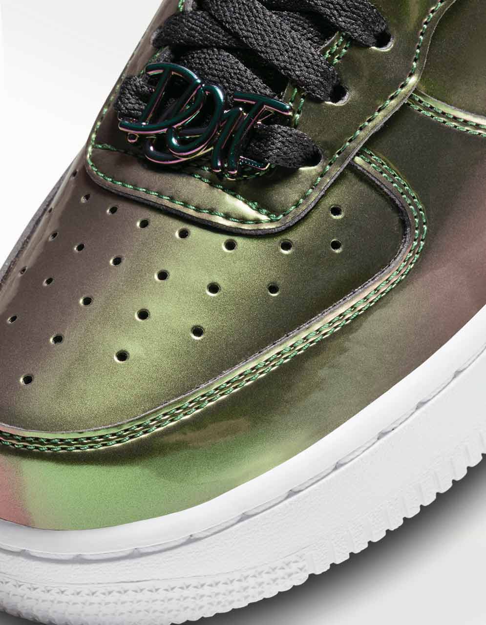 Metallic green air store force ones