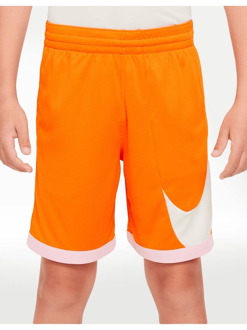 Shorts de basquetbol para ninos talla grande Nike Dri FIT Naranja