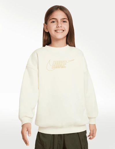 SUDADERA NIKE G NSW CLUB FLC BF CREW LS SHNE