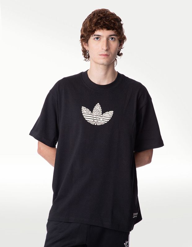 Playera adidas blanca online con negro