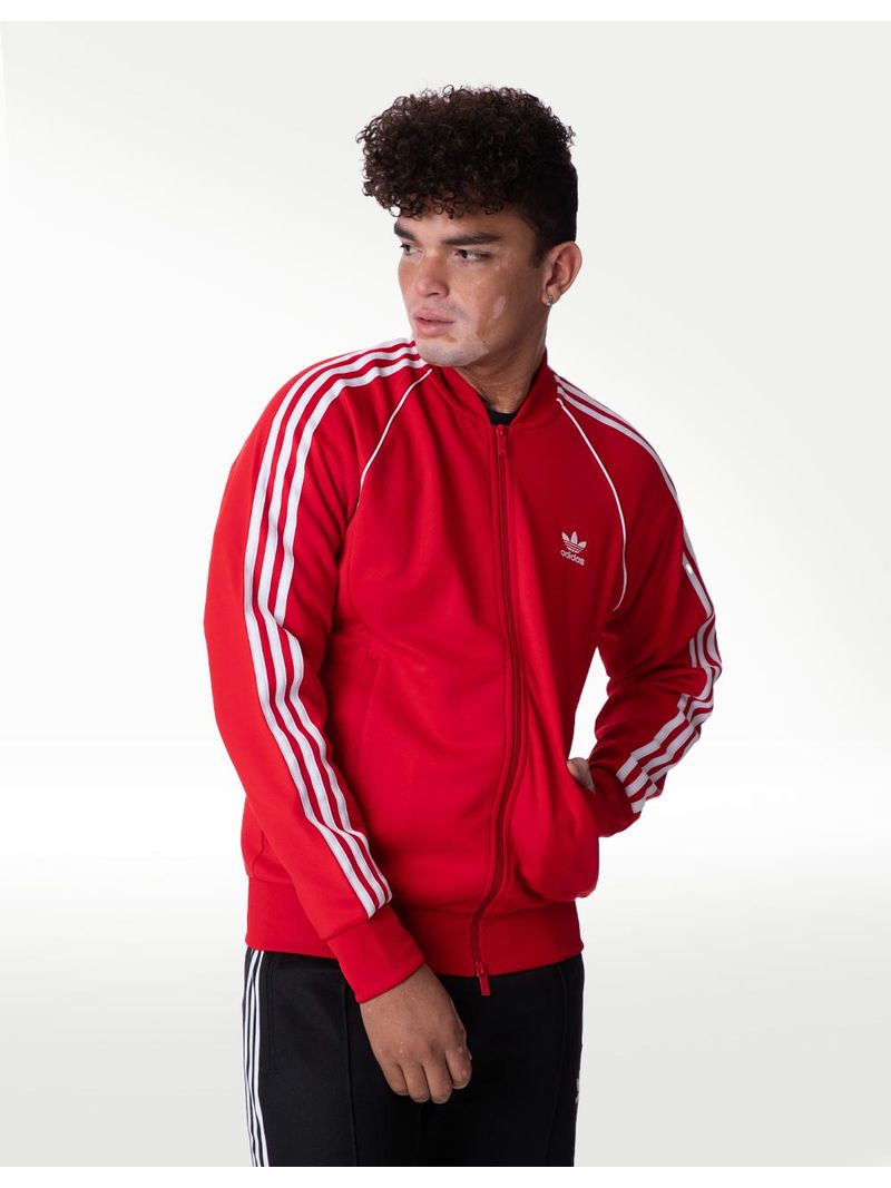 Chamarra adidas roja on sale