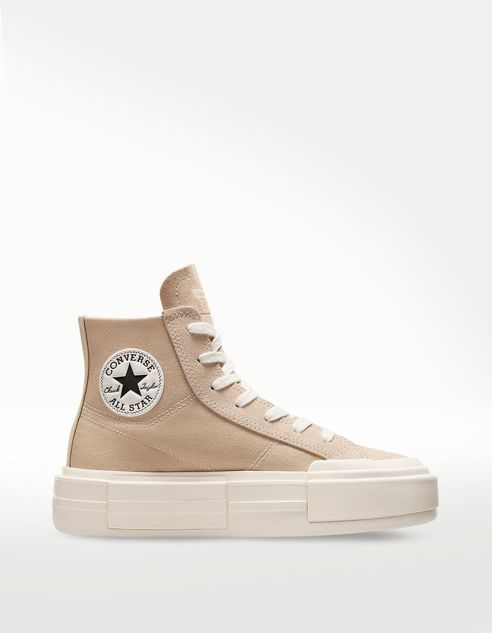 Tenis Converse de Plataforma Chuck Taylor Cruise Beige en Bota de Lona para Mujer