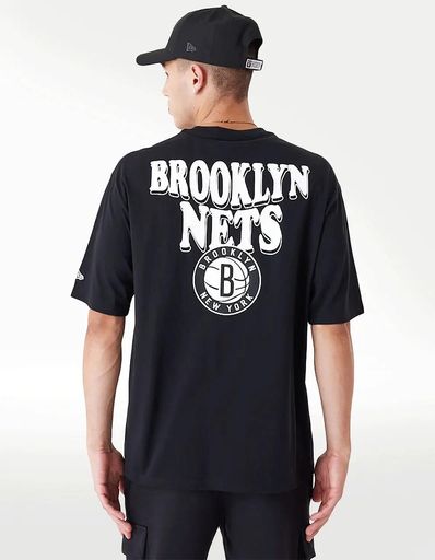 PLAYERA NEW ERA CAP NBA SCRIPT OS BRONET  BLKWHI