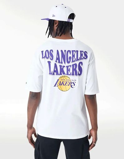 PLAYERA NEW ERA CAP NBA SCRIPT OS LOSLAK  WHITRP