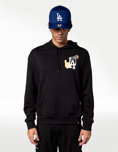 SUDADERA NEW ERA CAP MLB FOOD GRPHC OS LOSDOD BLKWHI