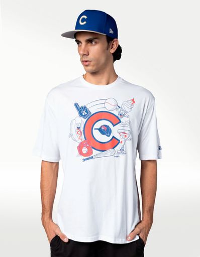 PLAYERA NEW ERA CAP MLB FOOD GRPHC OS CHICUB WHISCA