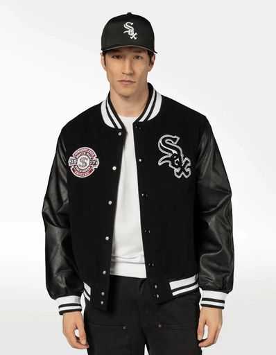 CHAMARRA NEW ERA CAP MLB PATCH VRSITY CHIWHI BLKBLK