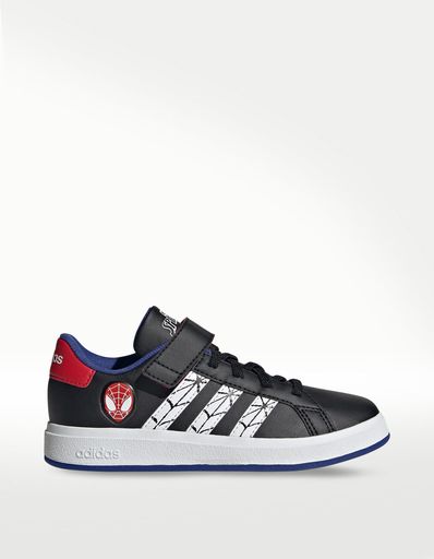 TENIS ADIDAS GRAND COURT SPIDER- CBLACK/FTWWHT/SELUBL