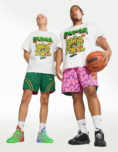 SHORT REVERSIBLE PUMA HOOPS X TMNT