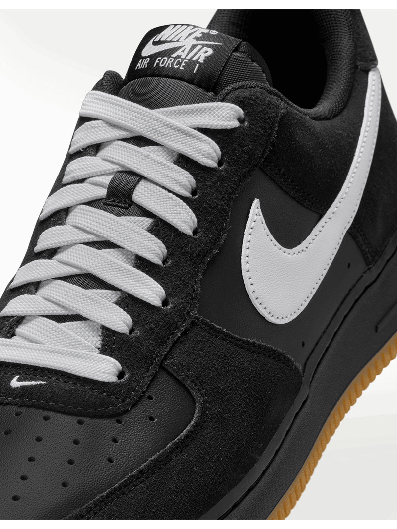 Sneakers Nike Air Force Negras Gamuza Gamuza Air Force Suela Negra