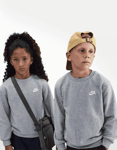 SUDADERA NIKE K NSW CLUB FLC FT CREW LS XKAP