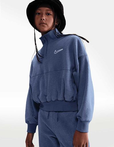 SUDADERA NIKE G NSW FLC LS TOP 2 COZY