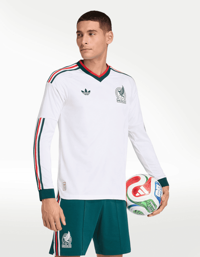 Jersey Visitante Selección Nacional de México 26 Manga Larga Versión Jugador
